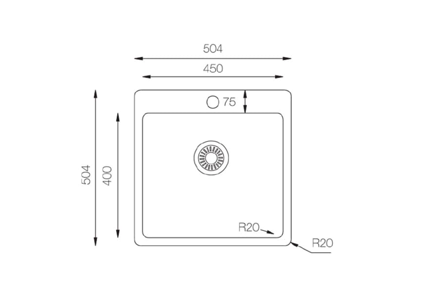 Fregadero de cocina Cairo de Solfless croquis 3