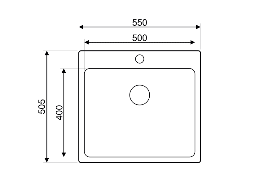 Fregadero de cocina Cairo de Solfless croquis 4