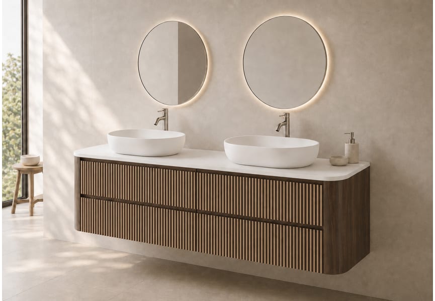 Mueble de baño con encimera Solid Surface Duna Bruntec principal 4