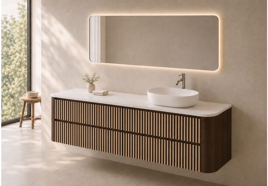 Mueble de baño con encimera Solid Surface Duna Bruntec detalle 5