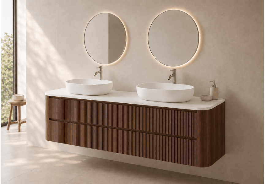 Mueble de baño con encimera Solid Surface Duna Bruntec principal 3