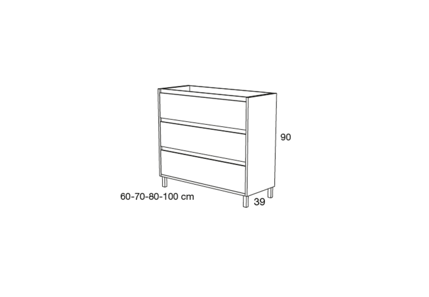 Mueble de baño de fondo reducido 39 cm Carmen Avila dos croquis 10