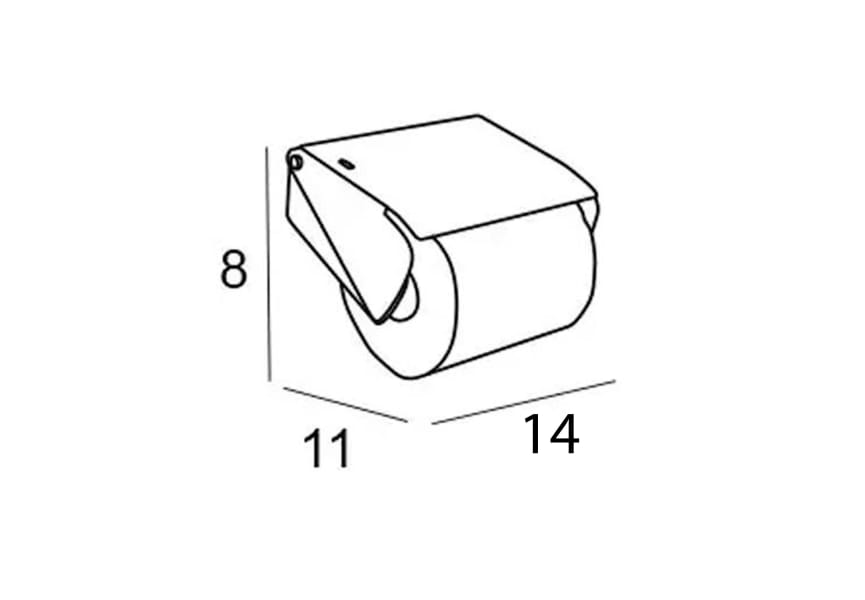 Portarrollos de baño con tapa Eco 6500 Manillons Torrent croquis 3