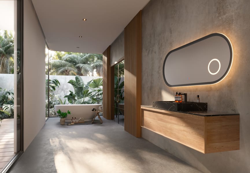 Espejo de baño con luz LED Rimini Ledimex ambiente 11