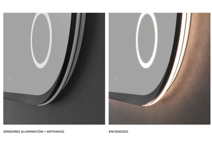 Espejo de baño con luz LED Rimini Ledimex detalle 10