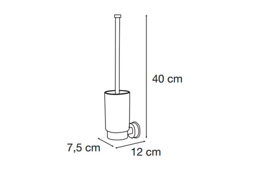 Escobillero de baño Arena de Mediterranea de baño croquis 1