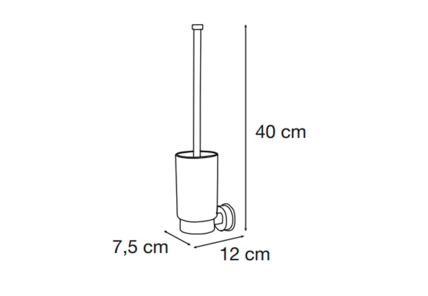 Escobillero de baño Arena de Mediterranea de baño croquis 1