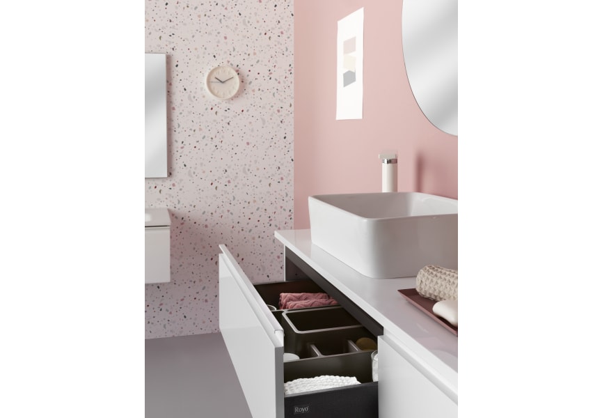 Mueble de baño con encimera de madera Vida Royo detalle 3