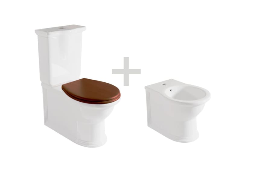 Pack inodoro compacto + bidé Olimpia Fossil Natura detalle 3