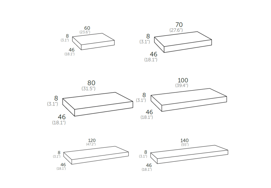 Conjunto mueble de baño Flow Coycama croquis 7