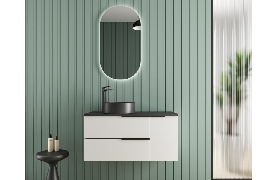 Mueble de baño con encimera de microtec Coban Bruntec principal 1