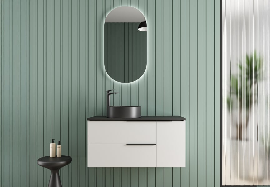 Mueble de baño con encimera de microtec Coban Bruntec principal 1