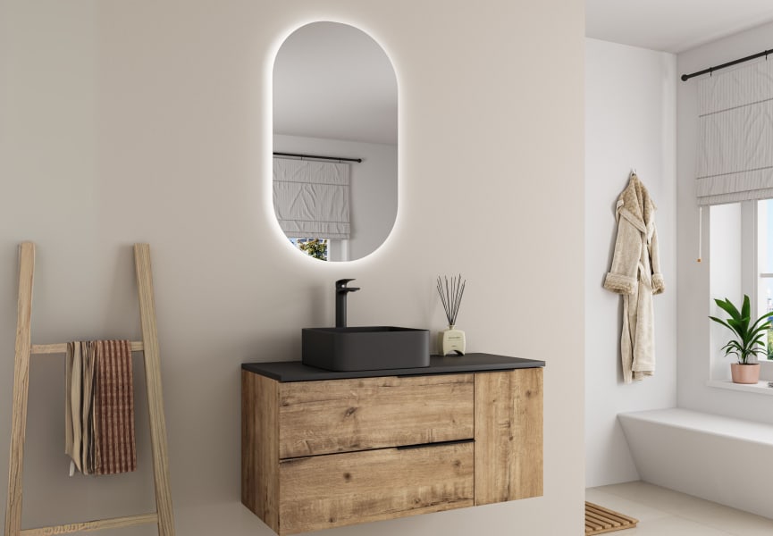 Mueble de baño con encimera de microtec Coban Bruntec principal 0