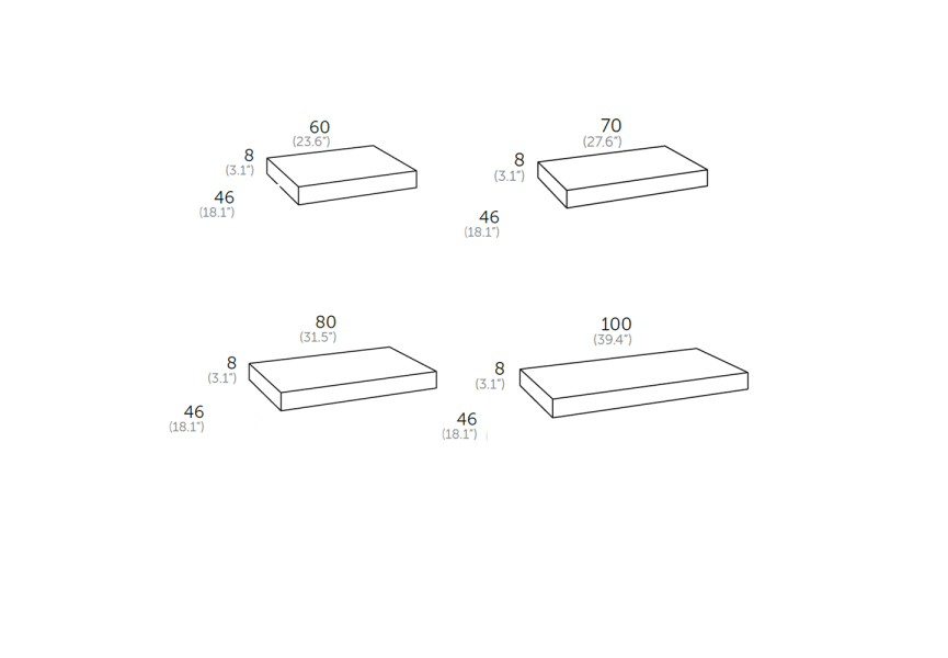 Conjunto mueble de baño Flow Coycama croquis 7