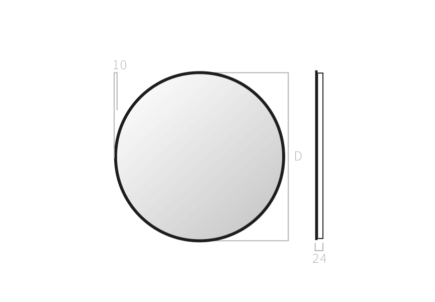 Espejo de baño con luz LED Atria Bruntec croquis 6