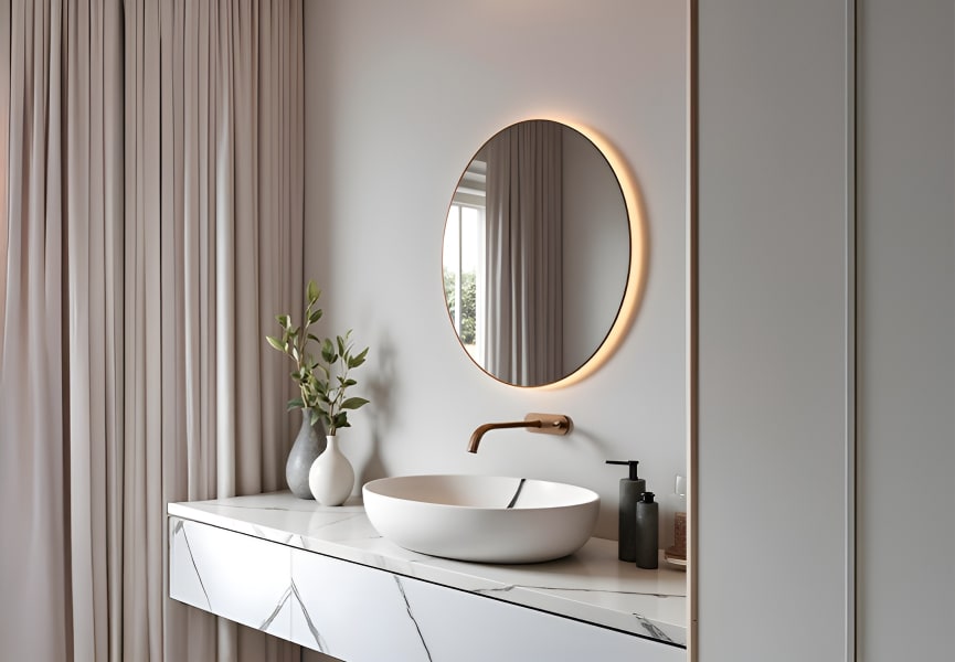 Espejo de baño con luz LED Atria Bruntec ambiente 6