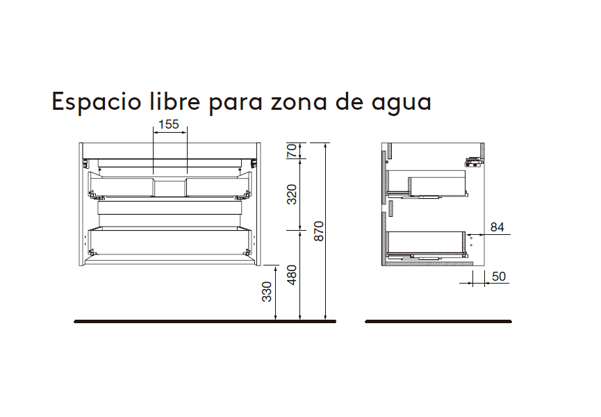 Conjunto mueble de baño Attila Salgar croquis 20