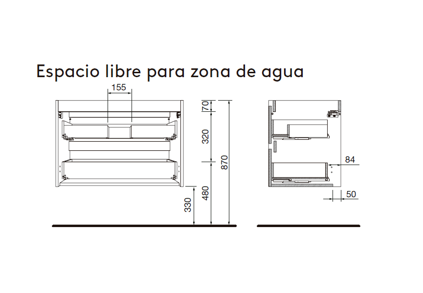 Conjunto mueble de baño Attila Salgar croquis 20