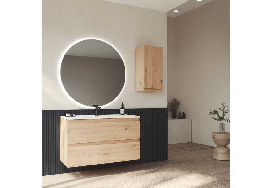 Mueble de baño color madera fondo reducido 37.8 cm Vilma Bruntec principal 0