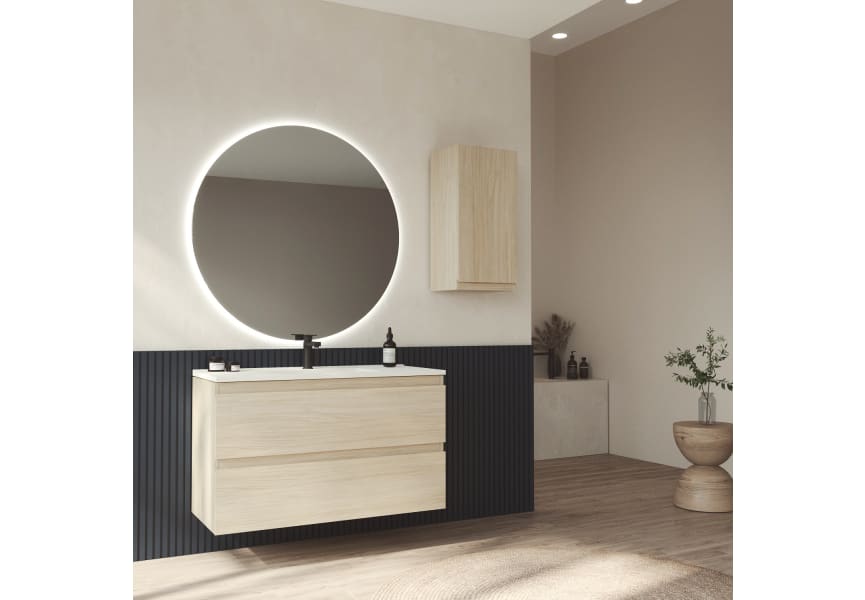 Mueble de baño color madera fondo reducido 37.8 cm Vilma Bruntec principal 2