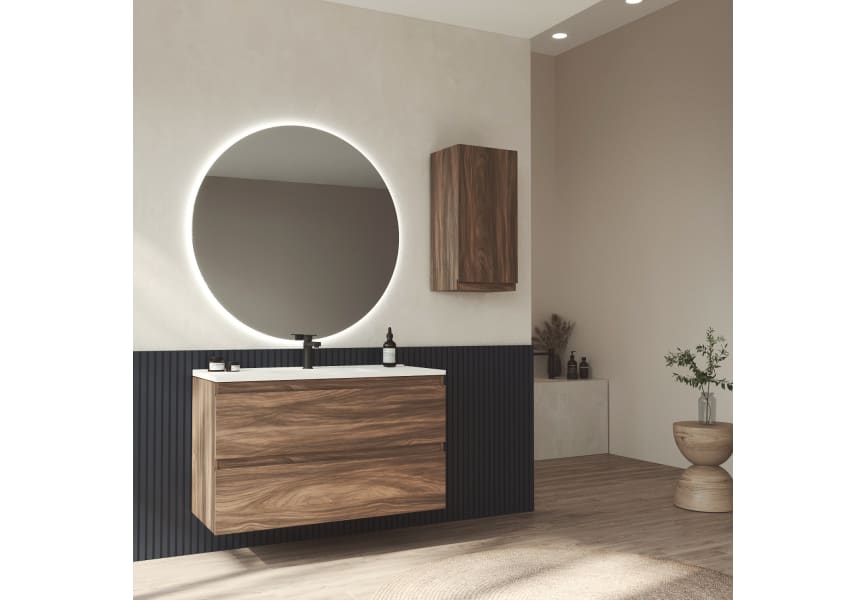 Mueble de baño color madera fondo reducido 37.8 cm Vilma Bruntec principal 3