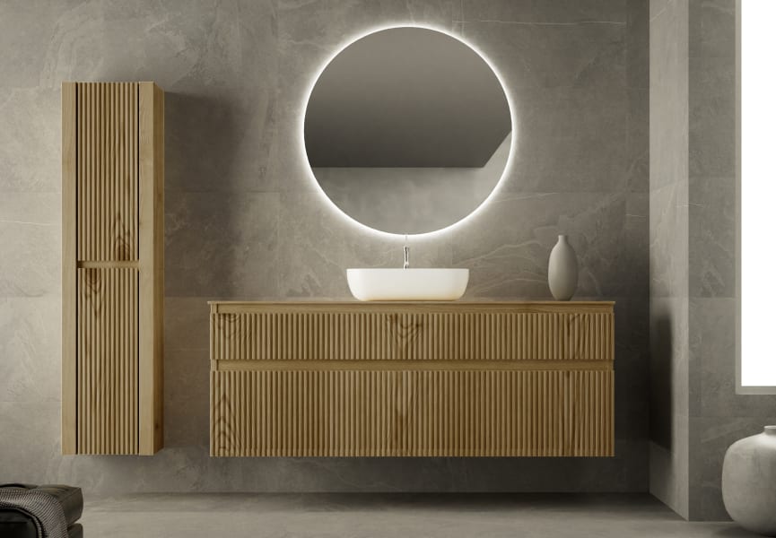 Mueble de baño moderno de madera maciza Alpes Bruntec principal 0
