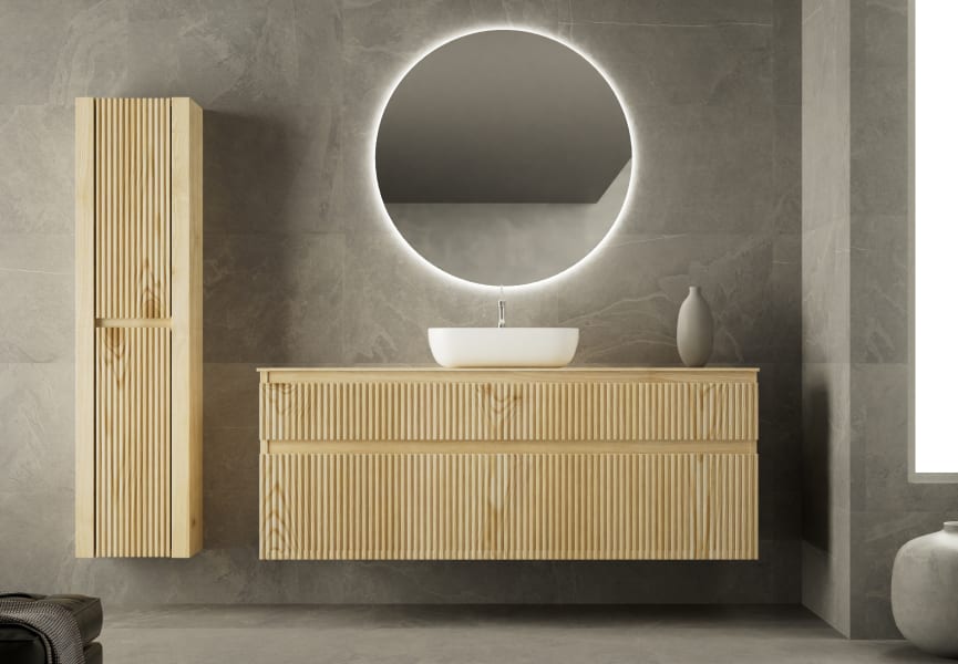 Mueble de baño moderno de madera maciza Alpes Bruntec principal 2