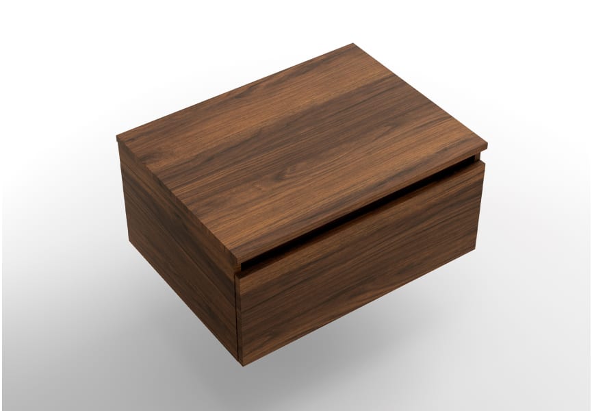 Conjunto mueble de baño con encimera de madera y cajonera Domus Salgar detalle 7