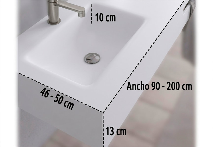 Lavabo suspendido Milan Bruntec detalle 1