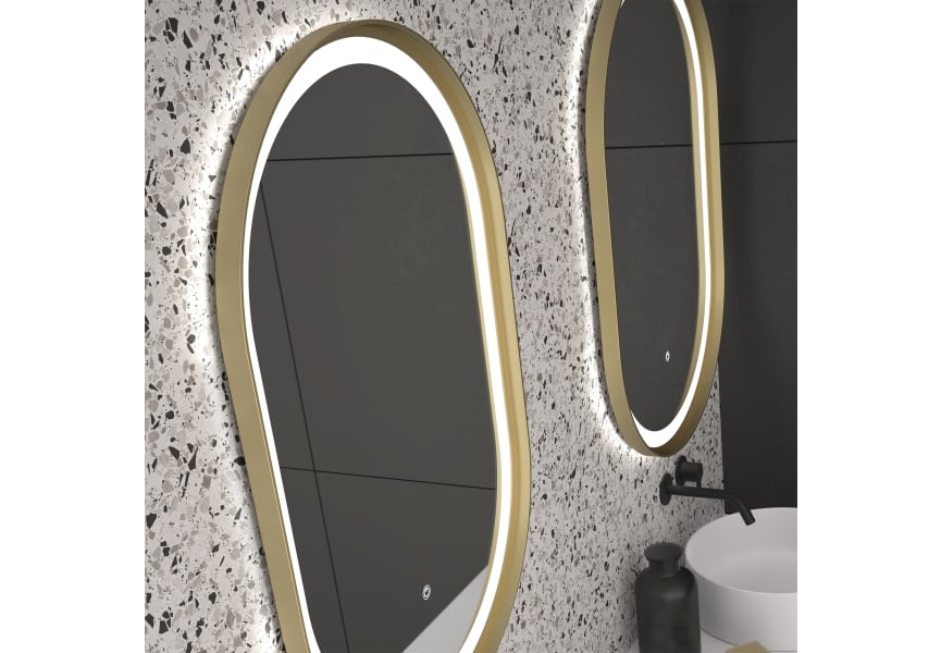 Espejo de baño con luz LED Boracay Eurobath detalle 4