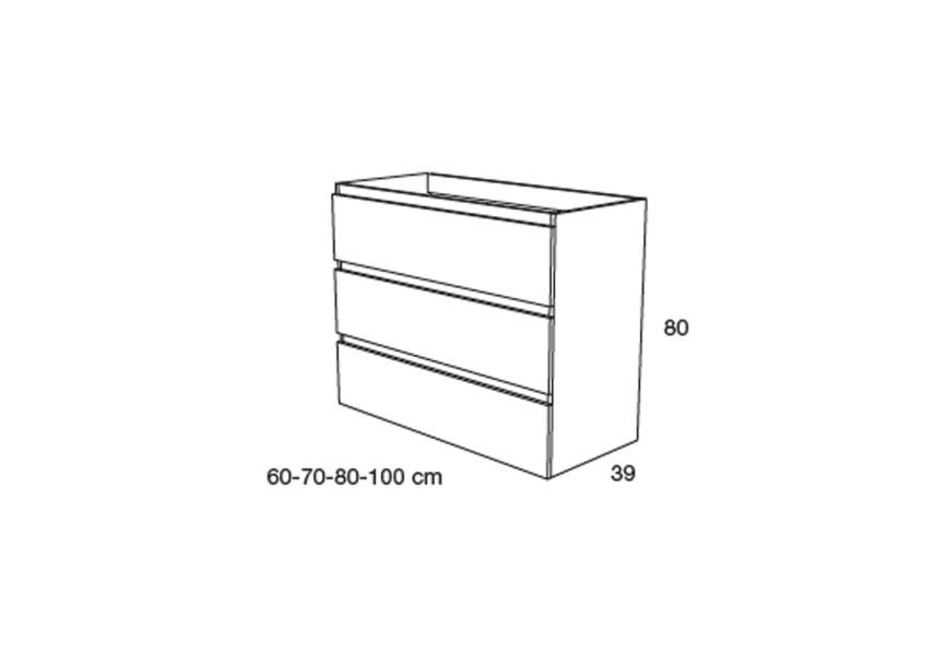 Mueble de baño de fondo reducido 39 cm Carmen Avila dos croquis 10