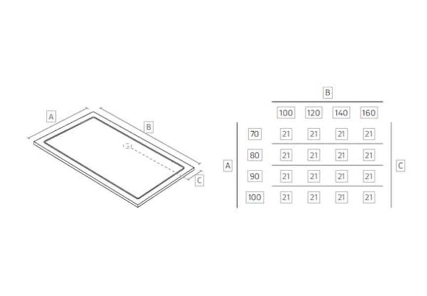 Plato de ducha de resina Infinity Nuovvo Croquis 5