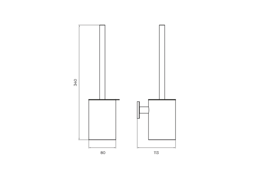 Escobillero de baño Essential Medimex croquis 6