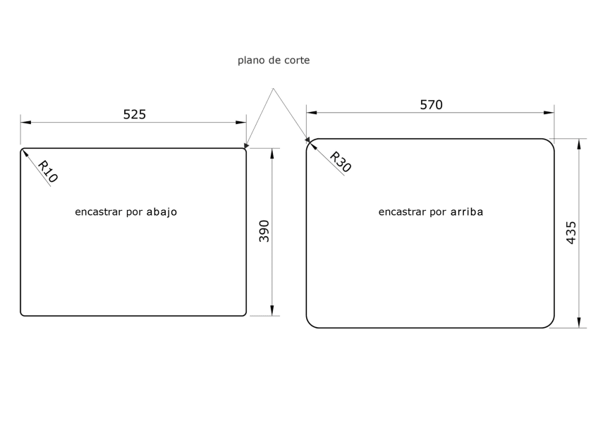 Fregadero de cocina Valet de Unisan croquis 4
