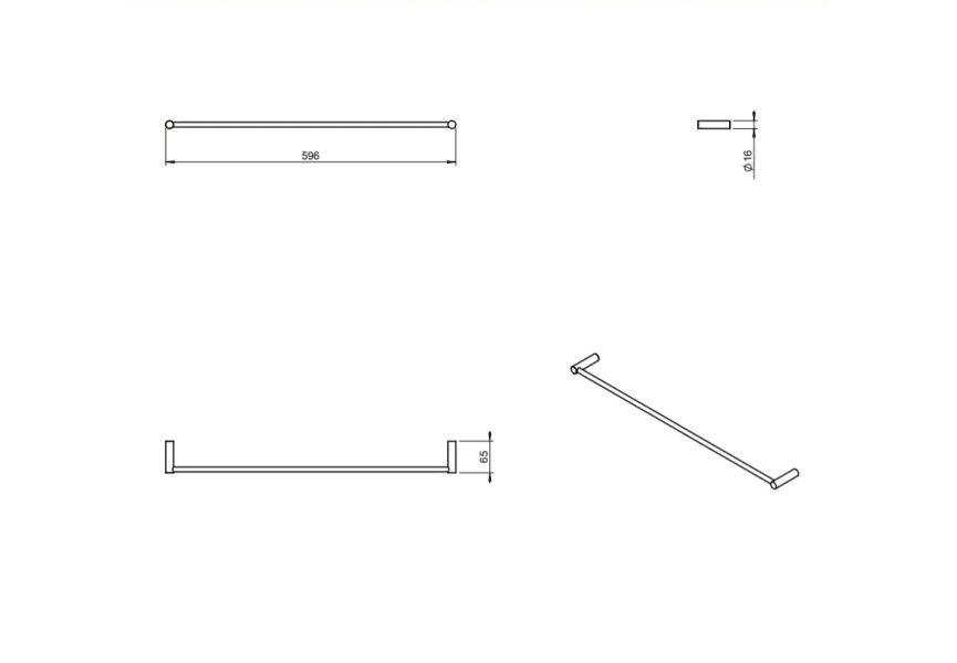 Toallero barra Logic Cosmic croquis 9