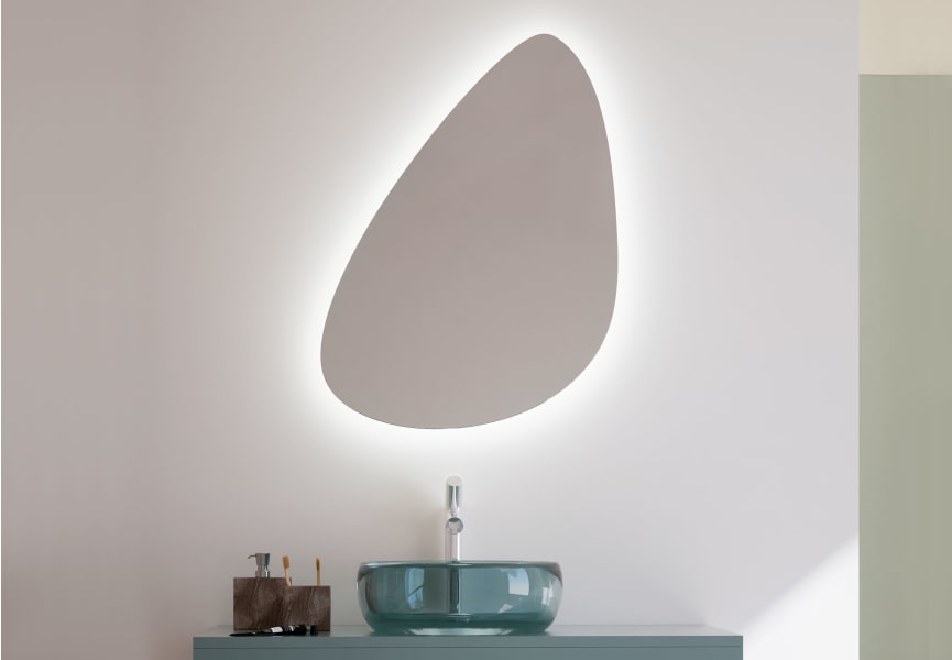 Espejo de baño con luz LED Trion Bruntec ambiente 2