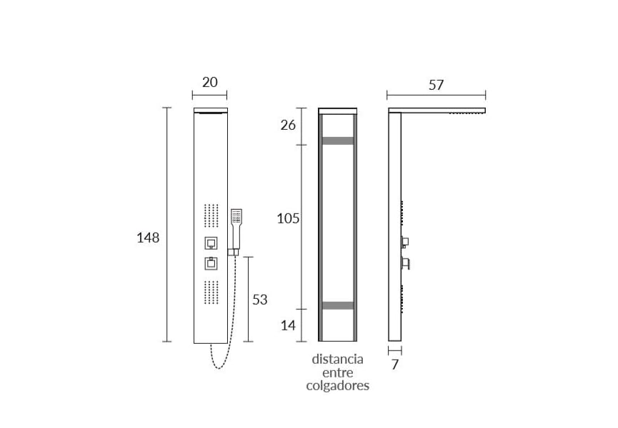 Columna ducha STILLÖ SILBA de Hidromasaje