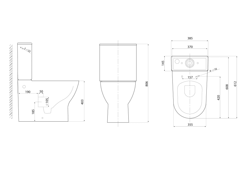 Inodoro Tarsio Bruntec croquis 3