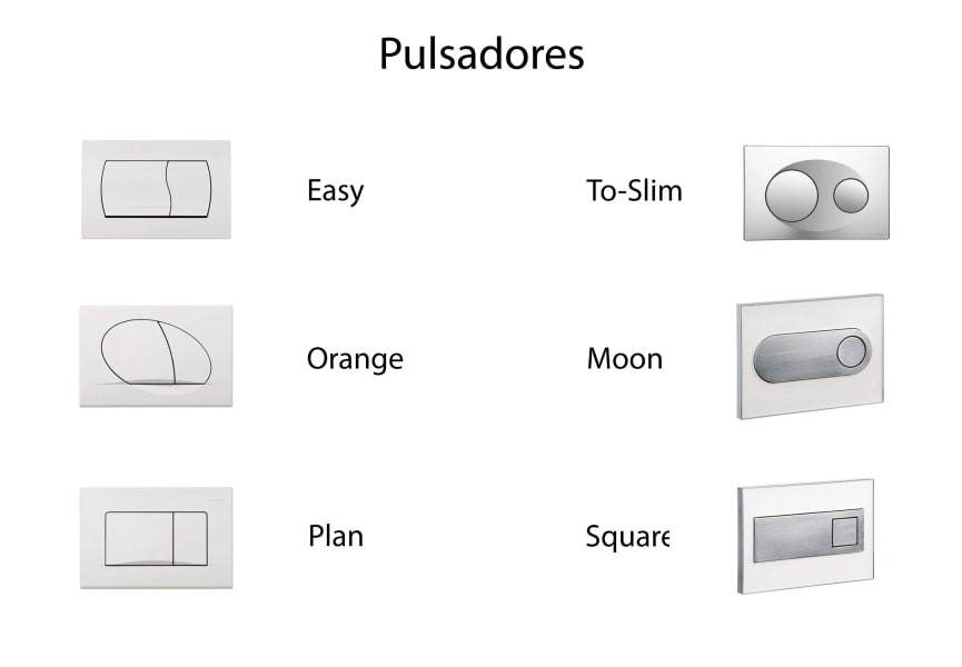 Pack inodoro suspendido + cisterna empotrada + pulsador + bide Look Unisan Sanindusa detalle 4