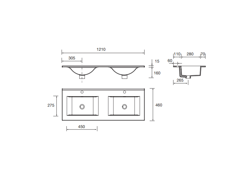 Conjunto mueble de baño Noja Salgar Croquis 11