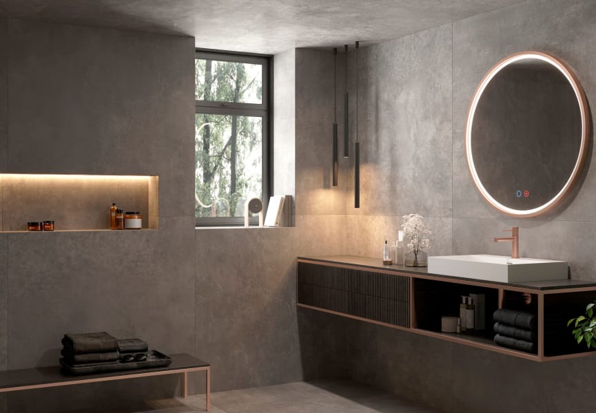 Espejo de baño con luz LED París Ledimex ambiente 8