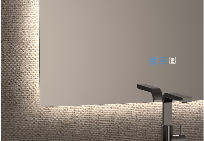 Espejo de baño con luz LED Dune Bruntec detalle 4