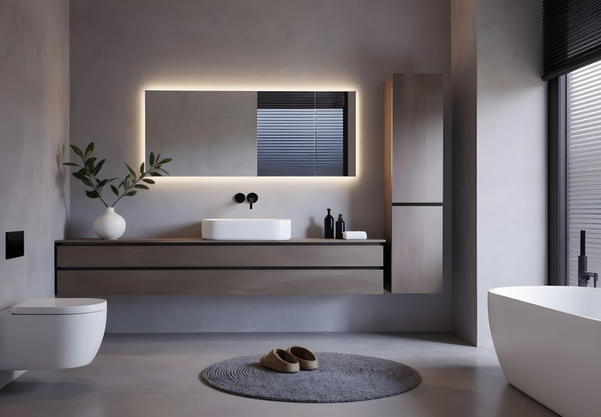 Espejo de baño con luz LED Dune Bruntec ambiente 7