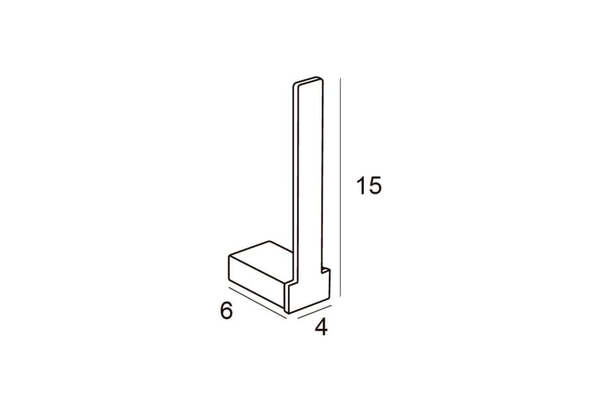 Portarrollos de baño vertical reserva Yass Manillons Torrent croquis 3