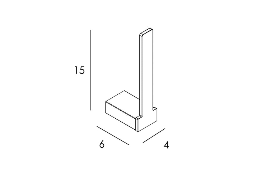 Portarrollos de baño vertical Yass Manillons Torrent croquis 4