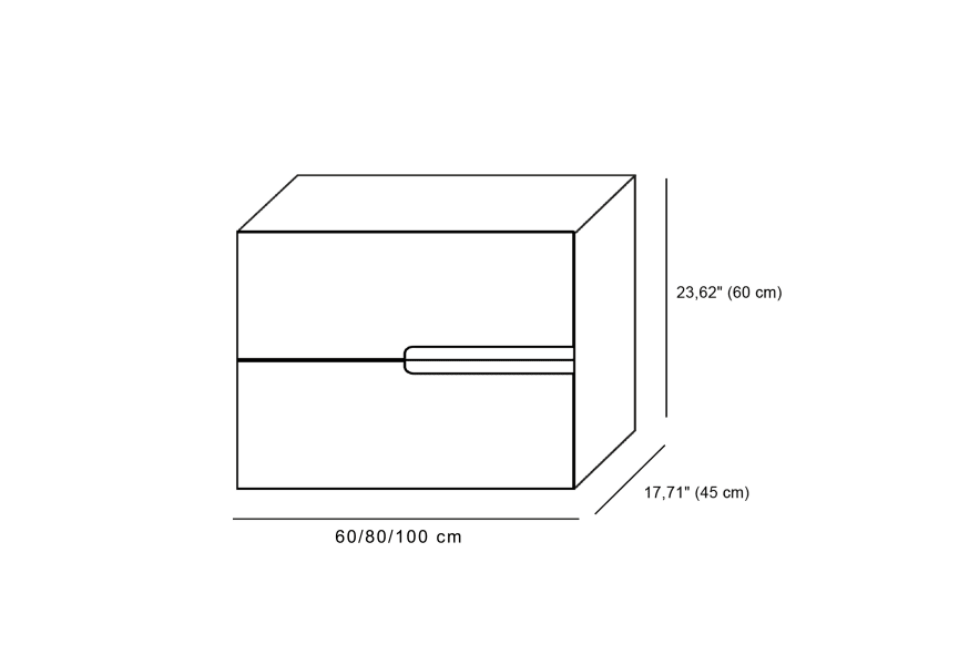 Mueble de baño con encimera piedra compactada blanca Lia Bruntec colores croquis 13