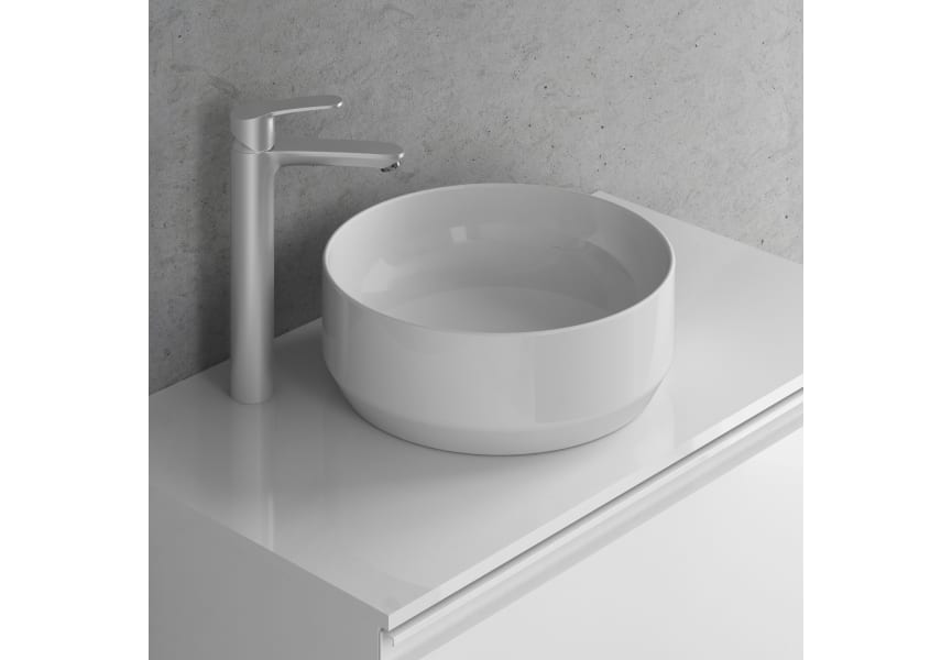 Conjunto mueble de baño con lavabo sobre encimera Yoko Top Amizuva Detalle 7