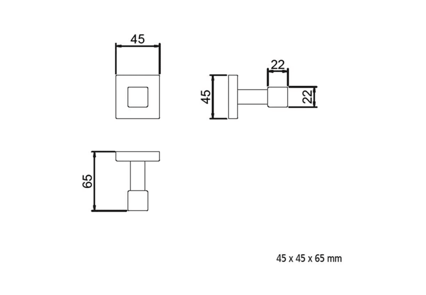 Percha de baño Nervión Salgar croquis 1