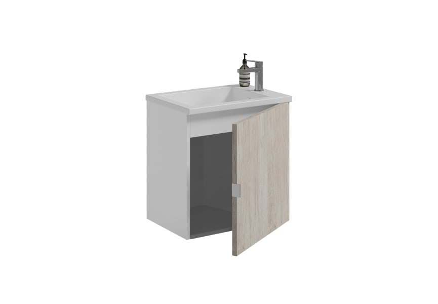 Conjunto mueble de baño fondo reducido 35 cm Petit Campoaras 3D 6