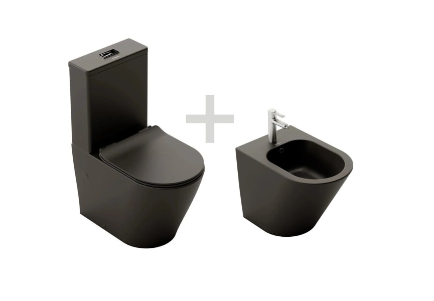 Pack inodoro compacto + bidé Bolonia Fossil Natura mate principal 1